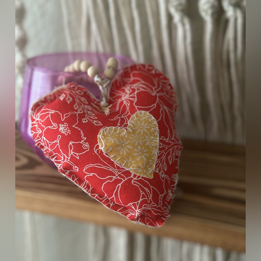 Hand sewn puffy heart